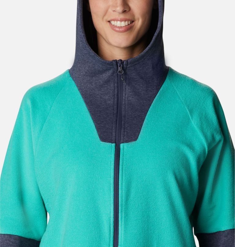 Jacheta Columbia Lodge French Terry Cu Glugă Full-Zip Dama Turcoaz | IZAM198S0