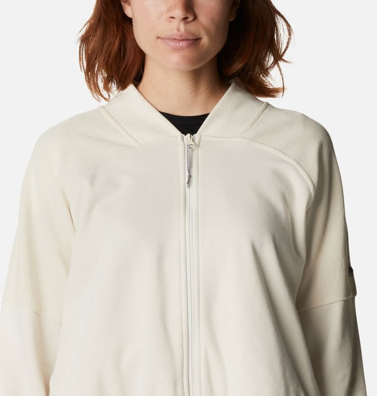 Jacheta Columbia Lodge French Terry Full Zip Dama Albi | OR9SQZA18