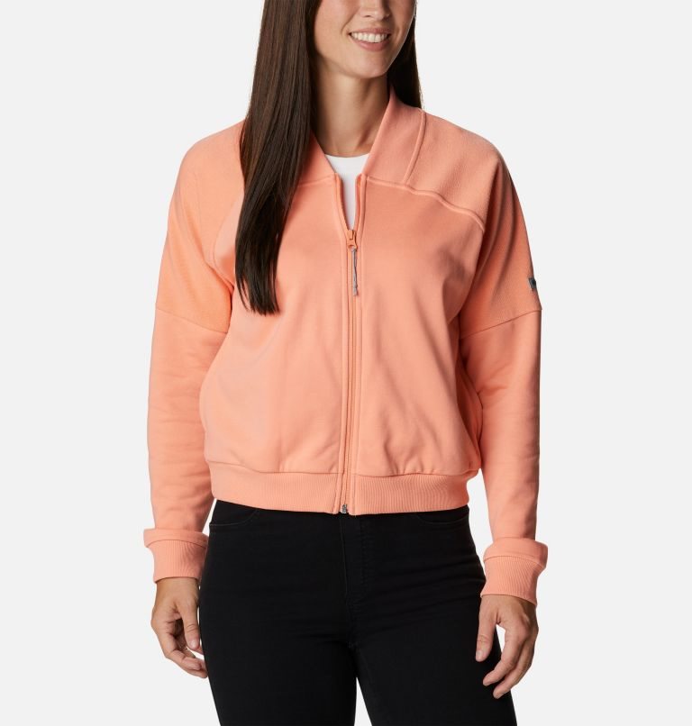 Jacheta Columbia Lodge French Terry Full Zip Dama Corai | VU78S9AQ0