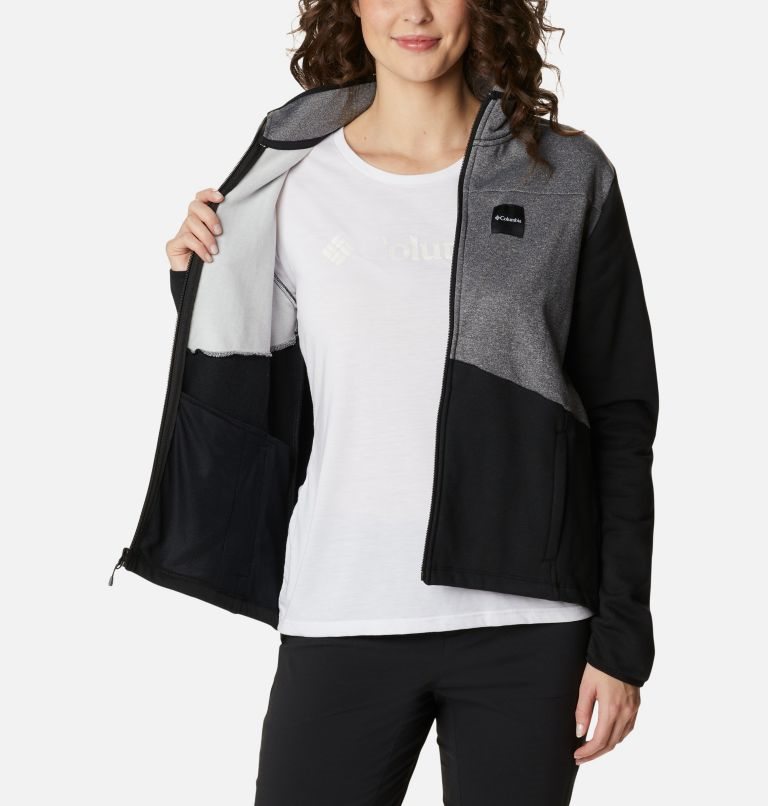 Jacheta Columbia Lodge Hibrid Full-Zip Dama Negrii Gri Inchis | DE89M17ZS