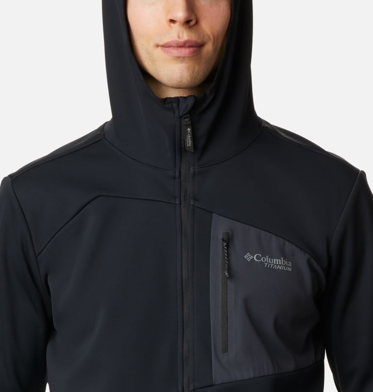 Jacheta Columbia Peak Pursuit Tech Hoodie Barbati Negrii | PD8MSQ9Z7