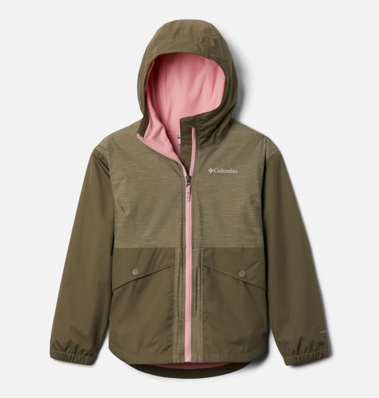 Jacheta Columbia Rainy Trails Fleece Captusite Copii Masline Verzi | VU870Z9Q1