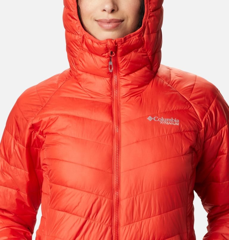 Jacheta Columbia Snow Country Cu Glugă Dama Portocalii | LF19078QA