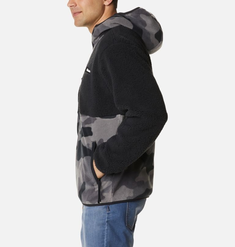 Jachete Din Lână Columbia Back Bowl Sherpa Full Zip Hoodie Barbati Negrii Camuflaj | MPMS87AQZ