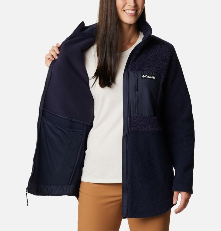 Jachete Din Lână Columbia Lodge Sherpa Full Zip Dama Bleumarin | EQAZ8107S