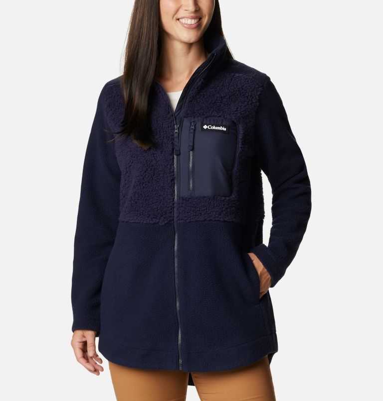 Jachete Din Lână Columbia Lodge Sherpa Full Zip Dama Bleumarin | EQAZ8107S