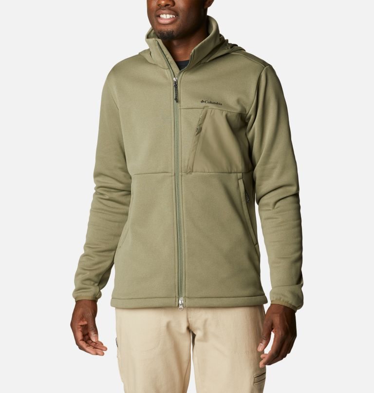 Jachete Din Lână Columbia Out-Shield Dry Full Zip Cu Glugă Barbati Masline Verzi | YP0179SA8