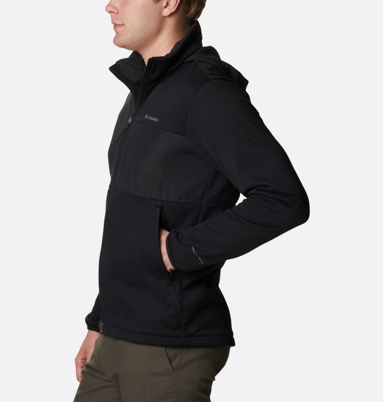 Jachete Din Lână Columbia Out-Shield Dry Full Zip Cu Glugă Barbati Negrii | ZFM0Q78SA