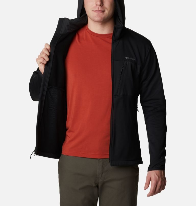 Jachete Din Lână Columbia Out-Shield Dry Full Zip Cu Glugă Barbati Negrii | ZFM0Q78SA