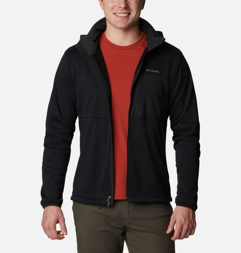 Jachete Din Lână Columbia Out-Shield Dry Full Zip Cu Glugă Barbati Negrii | ZFM0Q78SA