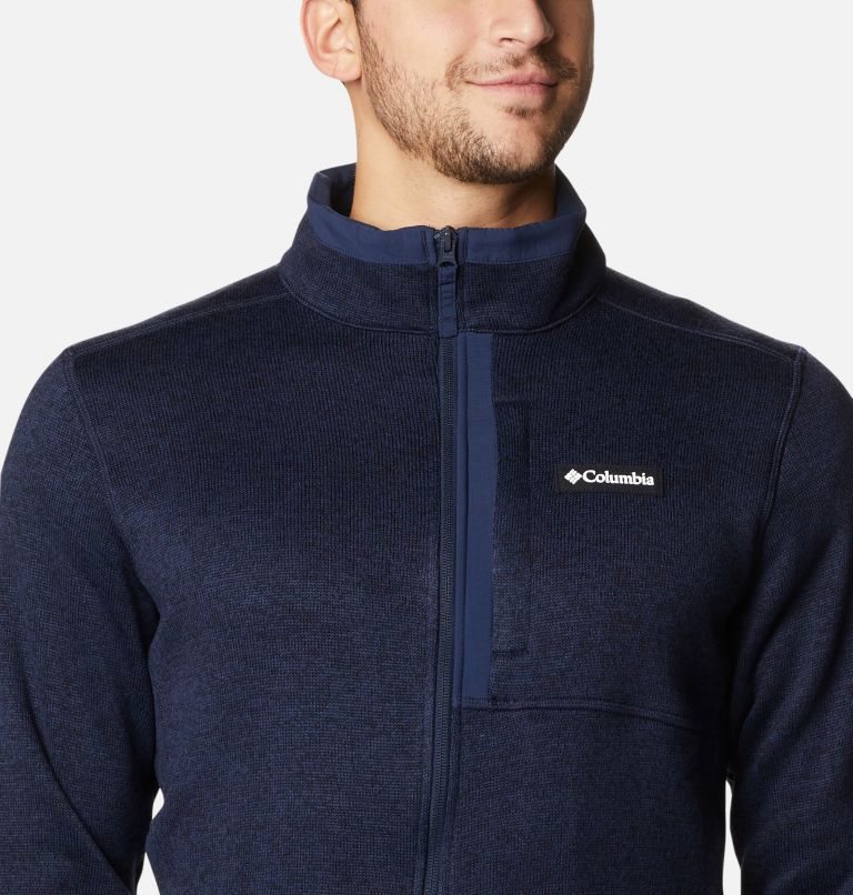 Jachete Din Lână Columbia Pulovere Weather Full Zip Barbati Bleumarin | IZM19SZ7Q