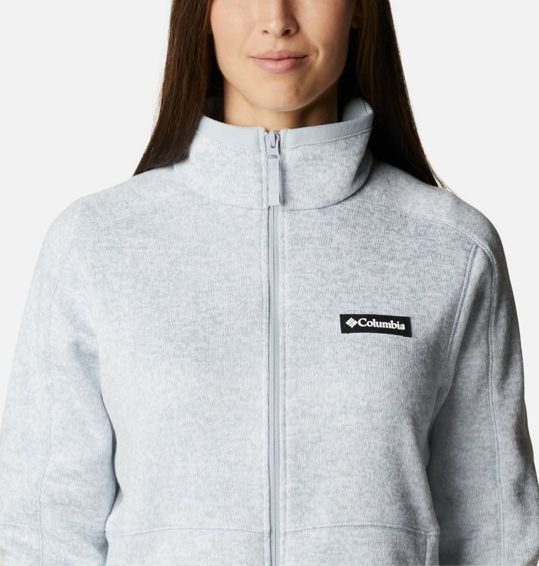 Jachete Din Lână Columbia Pulovere Weather Full Zip Dama Gri Deschis | PHMZ0Q7A1