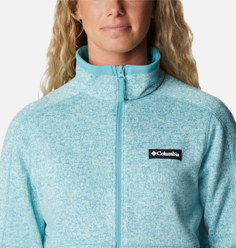 Jachete Din Lână Columbia Pulovere Weather Full Zip Dama Turcoaz | WRASM9Q87