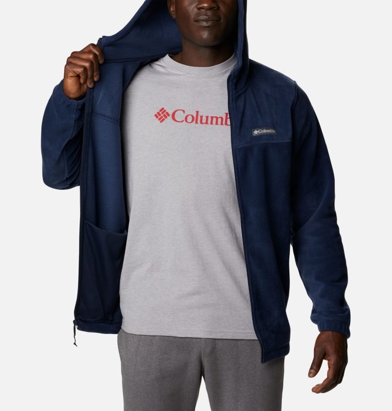 Jachete Din Lână Columbia Steens Mountain Full Zip Hoodie Barbati Bleumarin | WBZ98Q0M7