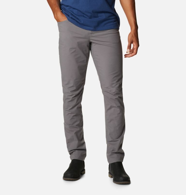 Pantaloni Columbia Cobble Creek 5-Pocket Barbati Gri Inchis | FTS1AM097