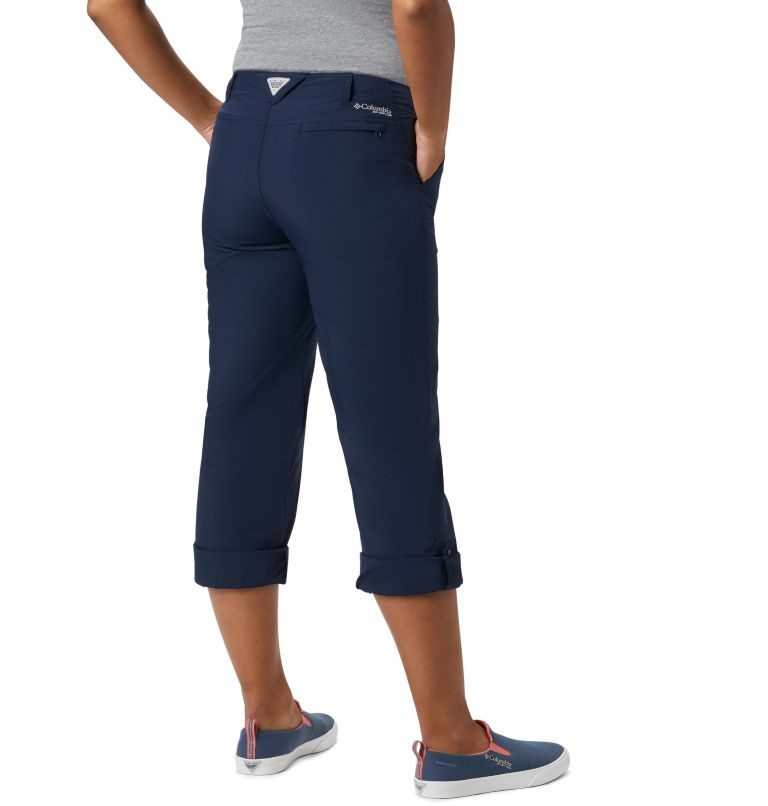 Pantaloni Columbia PFG Aruba Roll Up Dama Bleumarin | PD9MZQ1SA