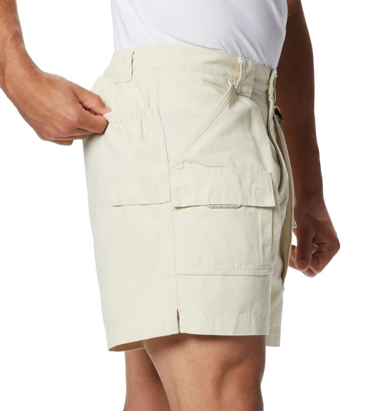 Pantaloni Scurti Columbia PFG Brewha II Barbati Albi | ZG8017SAQ