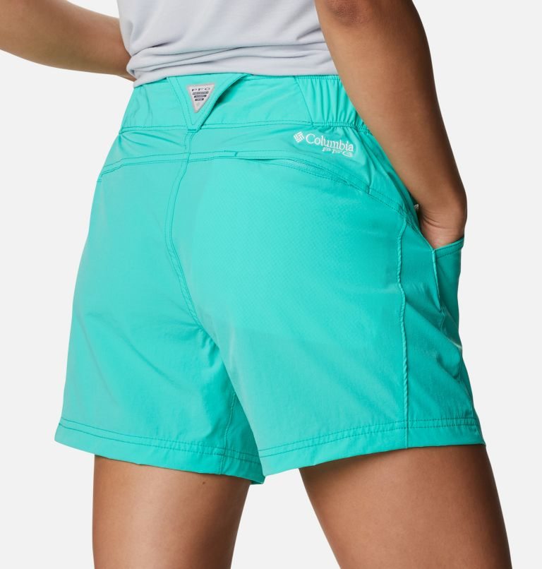 Pantaloni Scurti Columbia PFG Coral Point III Dama Turcoaz | GBMSQZ7A9