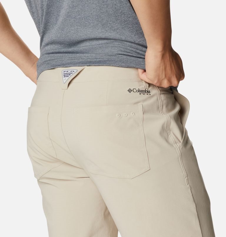 Pantaloni Scurti Columbia PFG Slack Tide Barbati Kaki | QG0ZMA7Q9