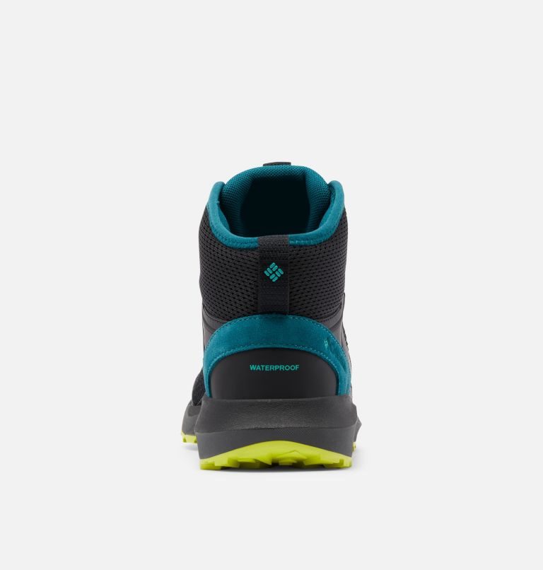 Pantofi Drumetie Columbia Trailstorm Mid-High Impermeabili Dama Negrii Turcoaz | SC18S7MZQ