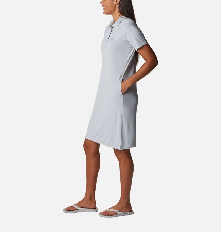 Rochie Columbia PFG Tidal Tee Polo Dama Gri Deschis | LUQM7ZSA8