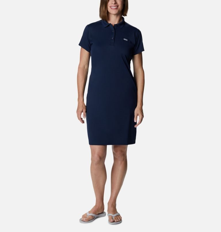 Rochie Columbia PFG Tidal Tee Polo Dama Bleumarin | NJ0Q71SMZ