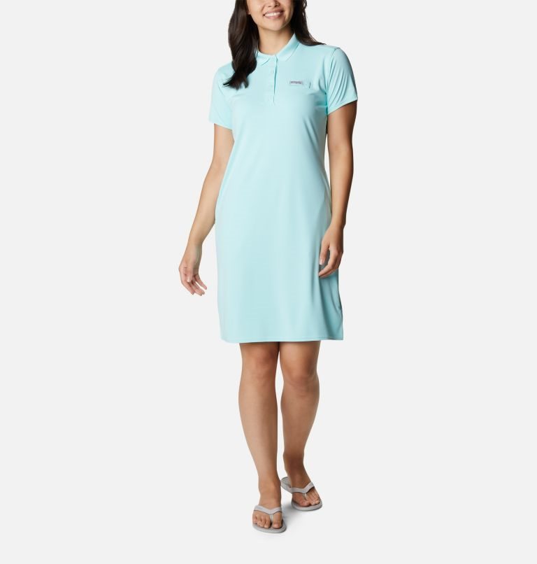 Rochie Columbia PFG Tidal Tee Polo Dama Turcoaz | SA8SQM9A1