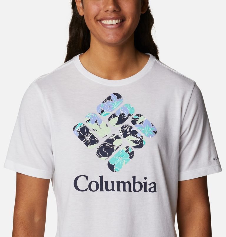 Tricouri Columbia Bluebird Day Relaxed Crew Neck Dama Albi | VUQ07S89A