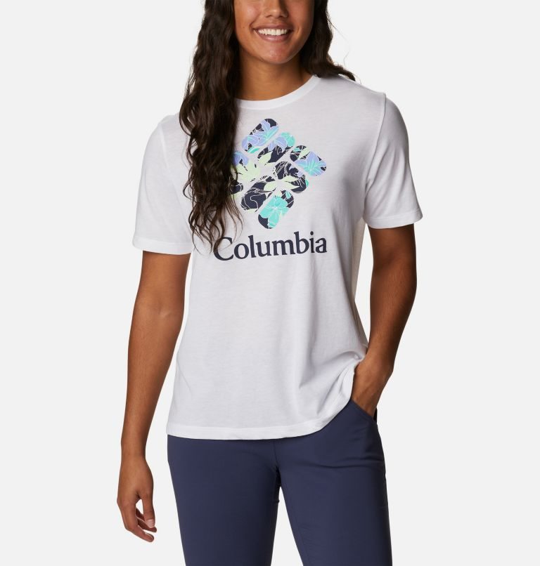 Tricouri Columbia Bluebird Day Relaxed Crew Neck Dama Albi | VUQ07S89A