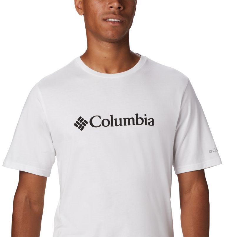 Tricouri Columbia CSC Basic Logo Scurte Sleeve Barbati Albi | ZPQ8A7MZ0