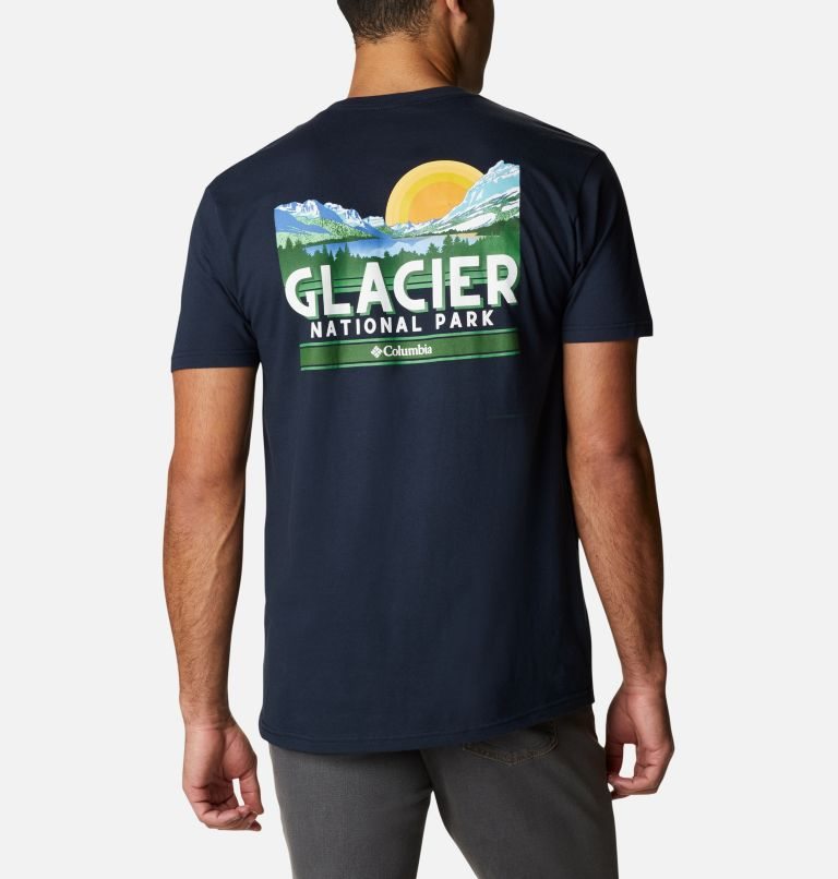 Tricouri Columbia Glacier Park Barbati Bleumarin | RQMS19A70