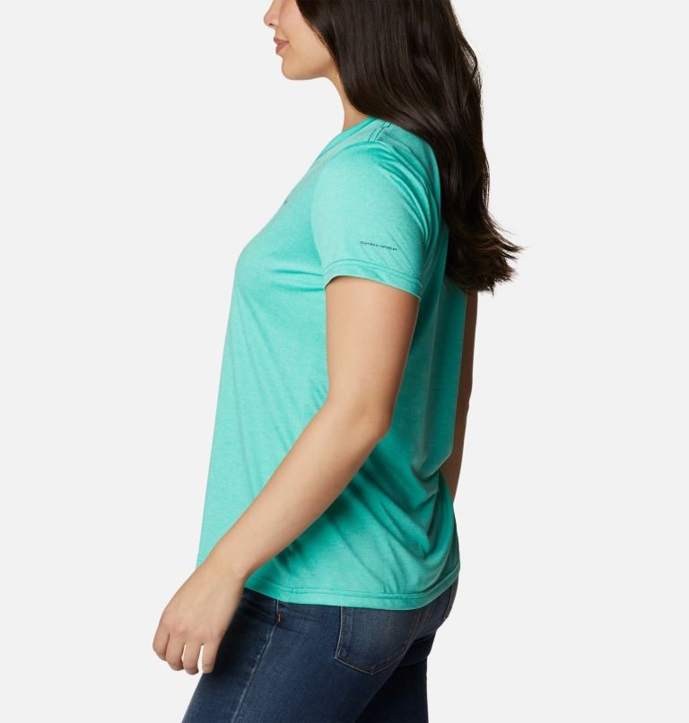 Tricouri Columbia Hike Scurte Sleeve V-Neck Dama Turcoaz | PB98SMA0Z