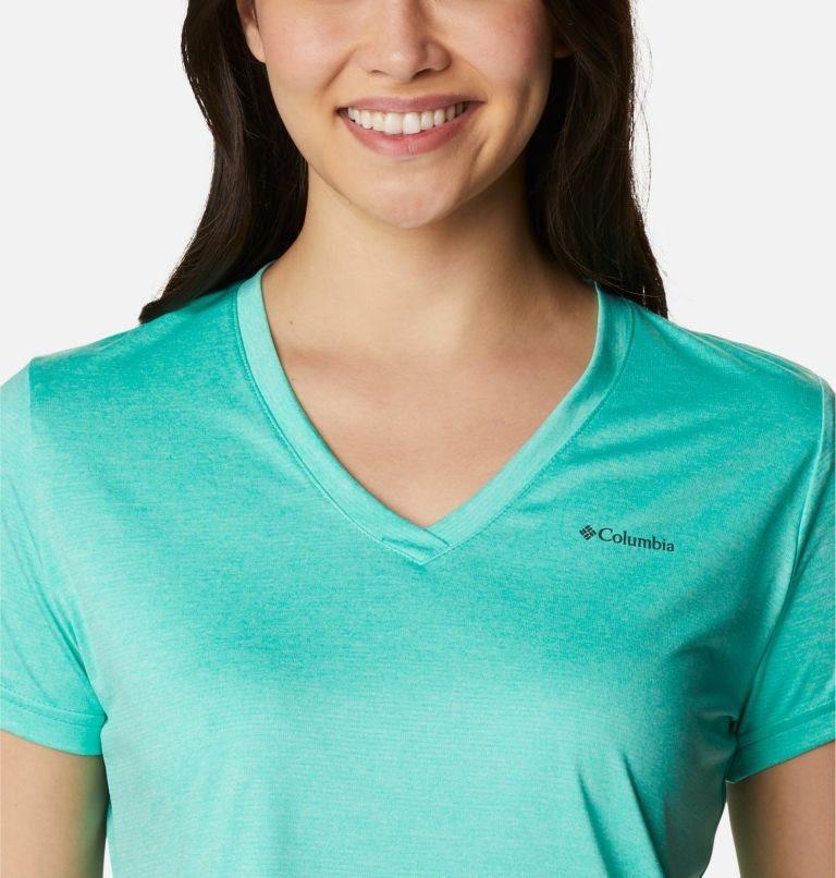 Tricouri Columbia Hike Scurte Sleeve V-Neck Dama Turcoaz | PB98SMA0Z