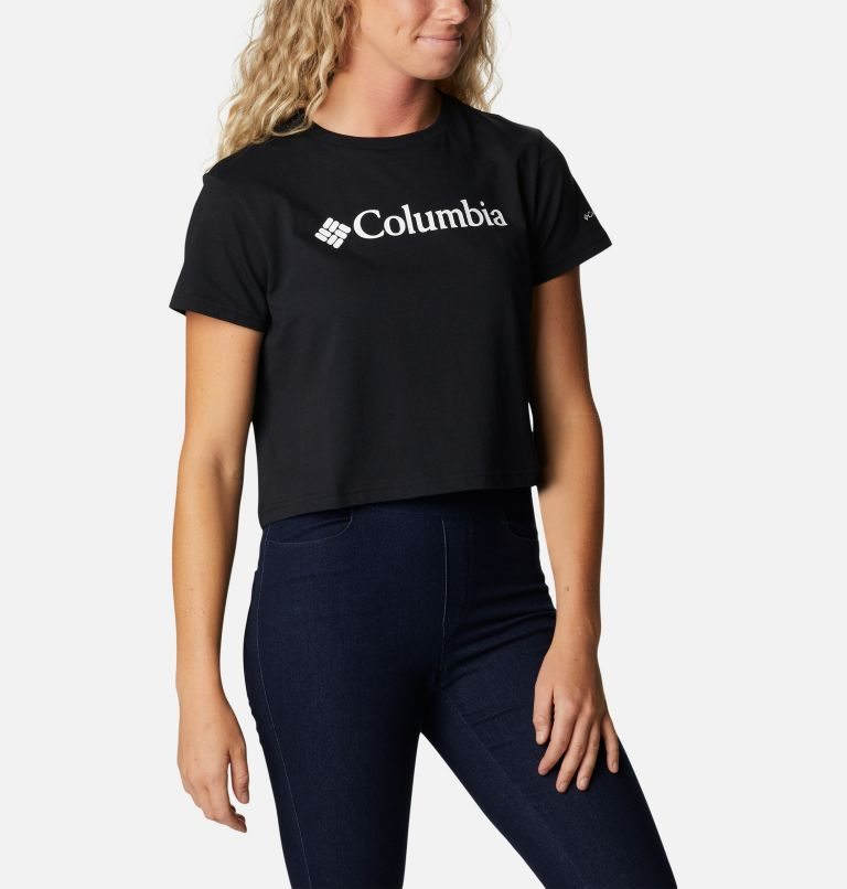 Tricouri Columbia North Cascades Cropped Dama Negrii | ONQ7M0S1A