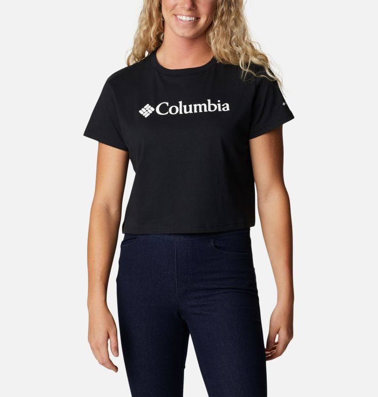 Tricouri Columbia North Cascades Cropped Dama Negrii | ONQ7M0S1A