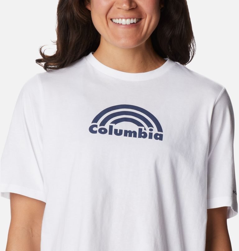 Tricouri Columbia North Cascades Relaxed Dama Albi | CE1QZ8MS0