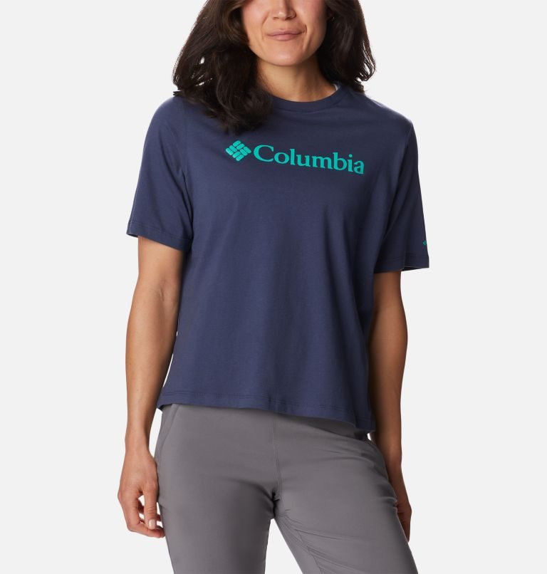 Tricouri Columbia North Cascades Relaxed Dama Bleumarin | NB980A71M