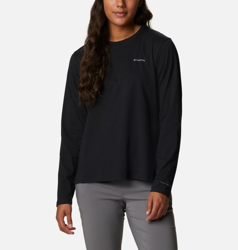 Tricouri Columbia Sun Trek Long Sleeve Dama Negrii | DO91A80SQ