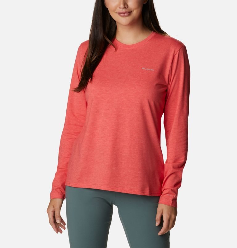 Tricouri Columbia Sun Trek Long Sleeve Dama Rosii | UOQ9MAS01