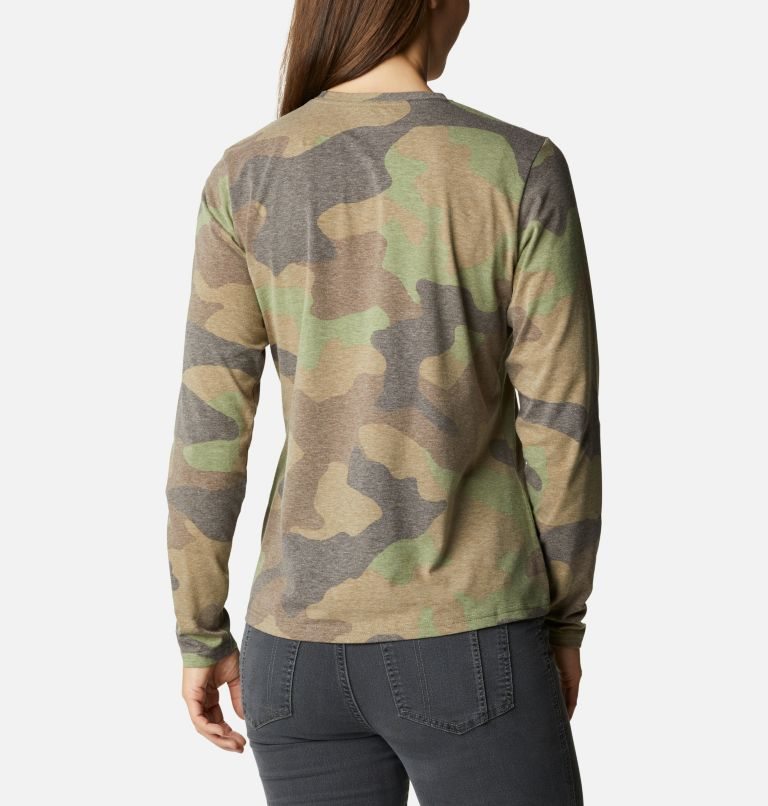 Tricouri Columbia Sun Trek Pattern Long Sleeve Dama Camuflaj | UQZQM089S