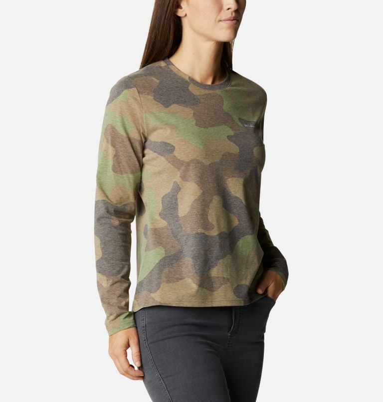 Tricouri Columbia Sun Trek Pattern Long Sleeve Dama Camuflaj | UQZQM089S