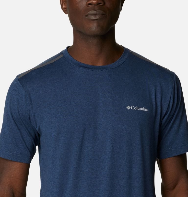 Tricouri Columbia Tech Trail Crew Neck Barbati Bleumarin | KI9Q8S01M