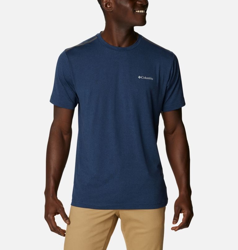 Tricouri Columbia Tech Trail Crew Neck Barbati Bleumarin | KI9Q8S01M