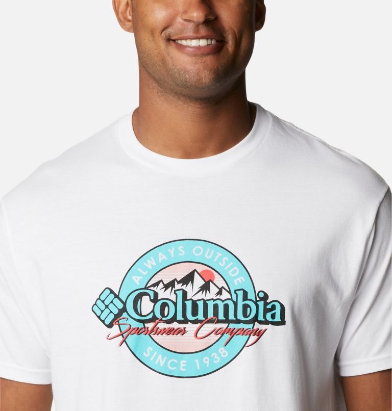 Tricouri Columbia Ultimate Graphic Barbati Albi | QWZSA19Q8