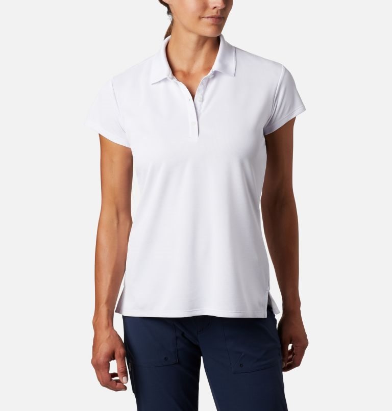 Tricouri Polo Columbia PFG Innisfree Scurte Sleeve Dama Albi | XFM7910QA