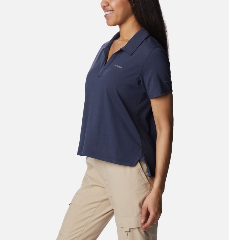 Tricouri Polo Columbia Sun Trek Scurte Sleeve Dama Bleumarin | EM8179S0M