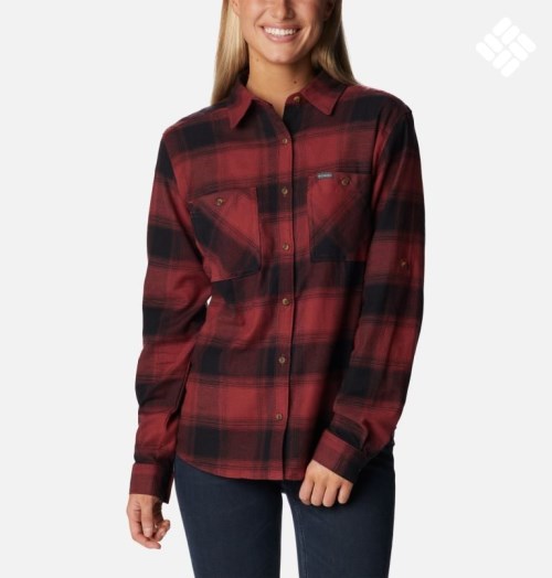 Camasa Columbia Clay Hills Stretch Flannel Dama Rosii | IH9S7AM8Z