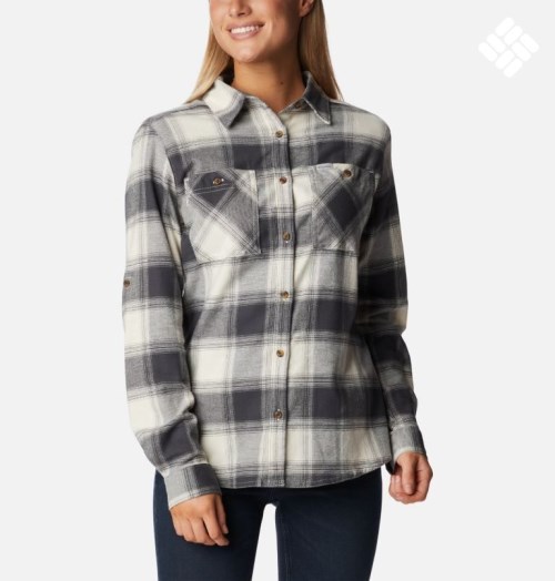 Camasa Columbia Clay Hills Stretch Flannel Dama Gri | OBM19Q807