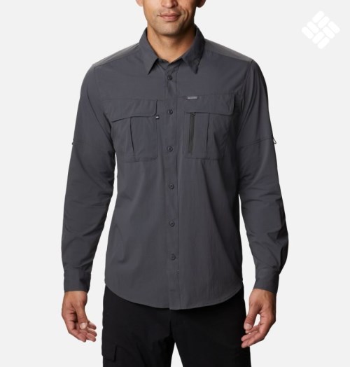 Camasa Columbia Newton Ridge Long Sleeve Barbati Gri Inchis | MWM7Q019A