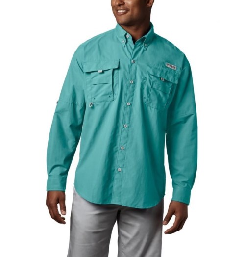 Camasa Columbia PFG Bahama II Long Sleeve Barbati Turcoaz | HB7ZQ9A8S